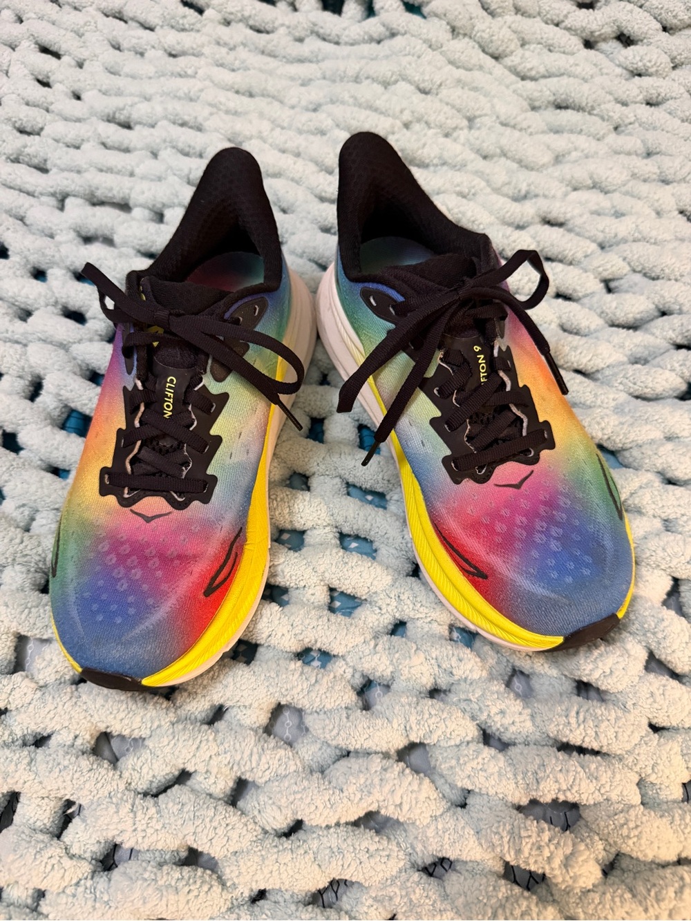 Hoka Clifton Rainbow Running Shoes Sz 6.5 - Picture 17 of 17
